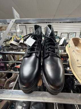 Work America Men's Black Leather Uniform Service Boots Size 9.5